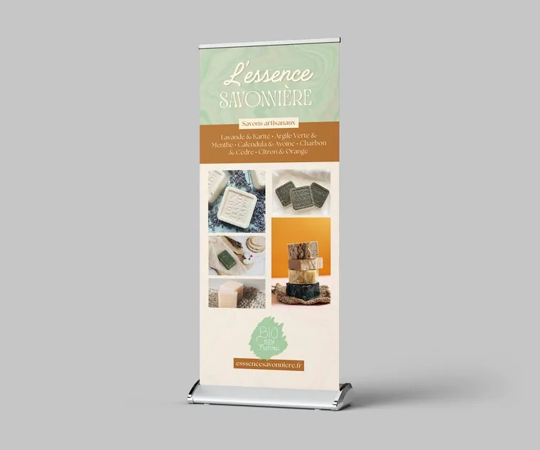 Roll-up pour une savonnerie artisanale