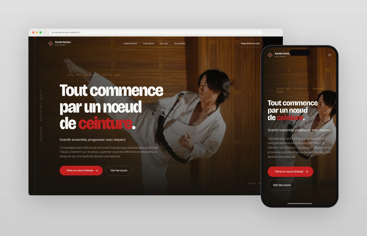 Site vitrine responsive pour une association